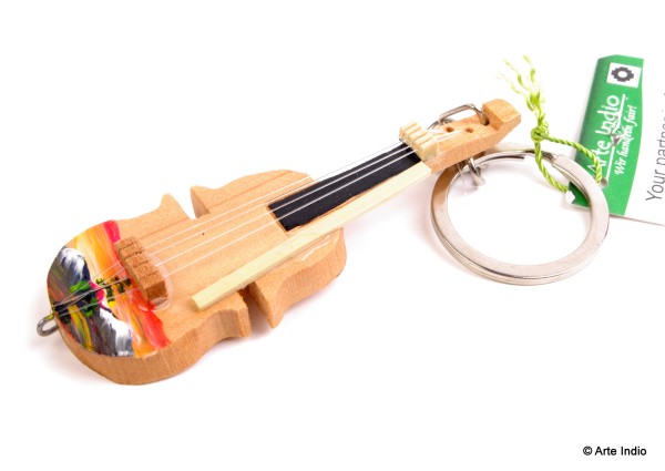 Schlüßelanhänger aus Holz. Geige/Violine