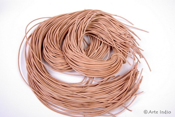 Natural colored leather cords