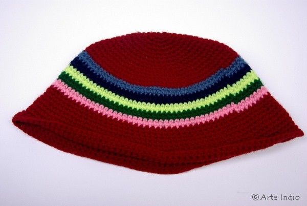 Acrylic cap, crocheted