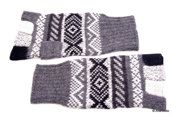Fingerlose Handschuhe "medio dedo" 100 % Alpakawolle