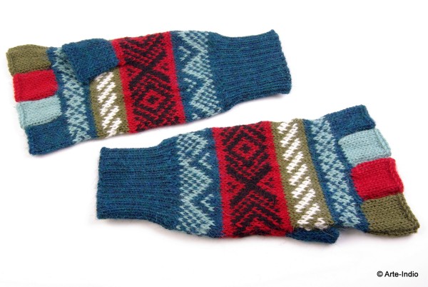 Fingerlose Handschuhe "medio dedo" 100 % Alpakawolle