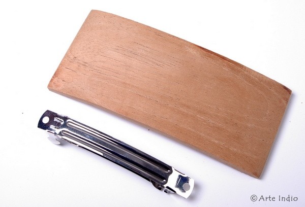 Haarspangen-Bausatz/Holz ca. 11 x 5 cm