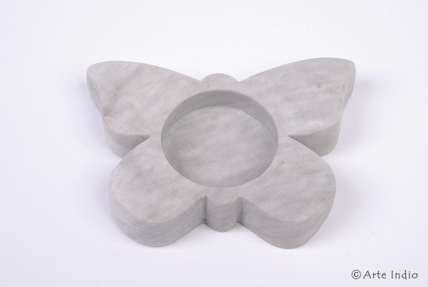 Alabaster tealight holder butterfly