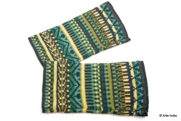 Hand-Stulpen Karo 100 % Alpakawolle