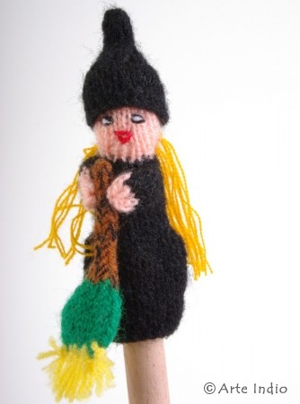 Finger puppet. Witch Anneliese