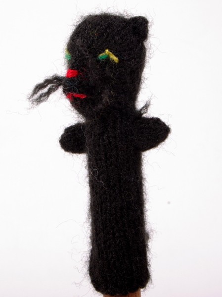 Fingerpüppchen. Katze schwarz
