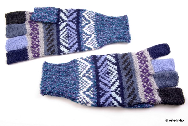 Fingerlose Handschuhe "medio dedo" 100 % Alpakawolle