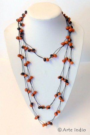 Necklace from Huayruro seeds