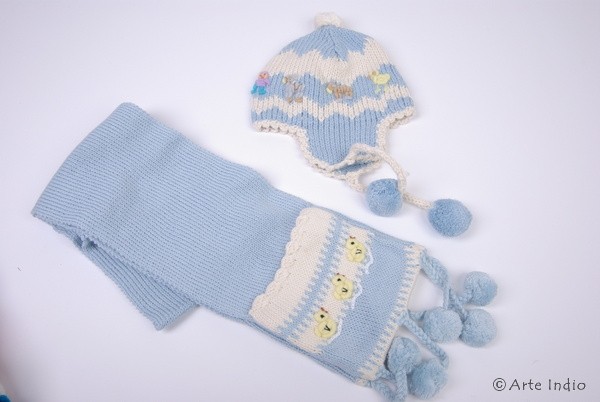 Children's set: scarf and hat