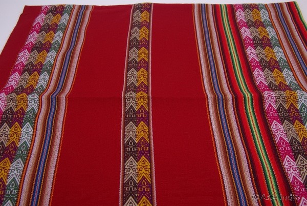 Machine-woven blanket from Huaraz, Peru