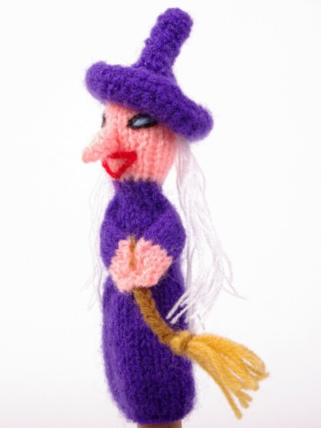 Finger puppet. Witch Burglinde