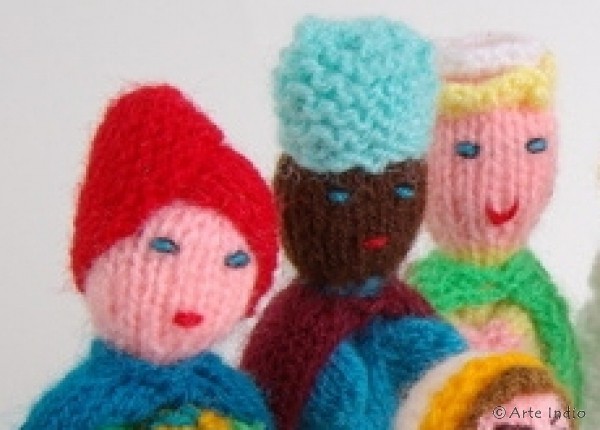 Finger puppet. Christmas crib - the three wise men