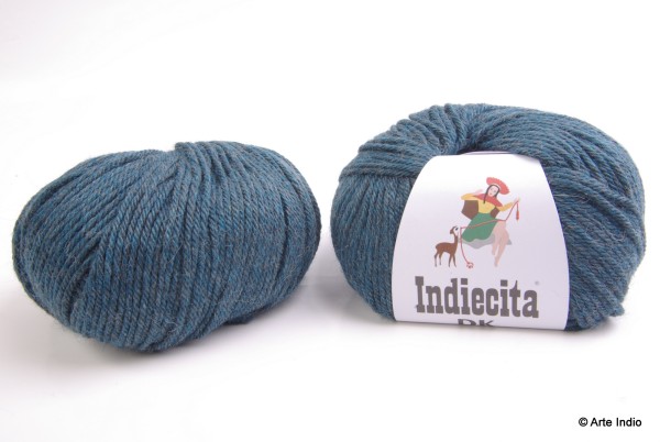100g 100% Baby Alpaka Wolle Indiecita DK. M1979 Blaugrün