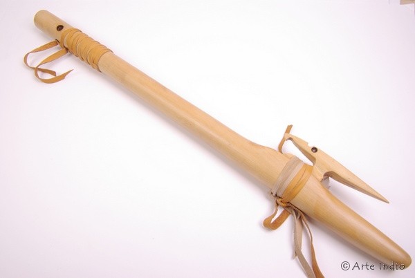 Indian Flute. Holz Werstatt Meister Quilla. 440 Hz G. ca 59 cm