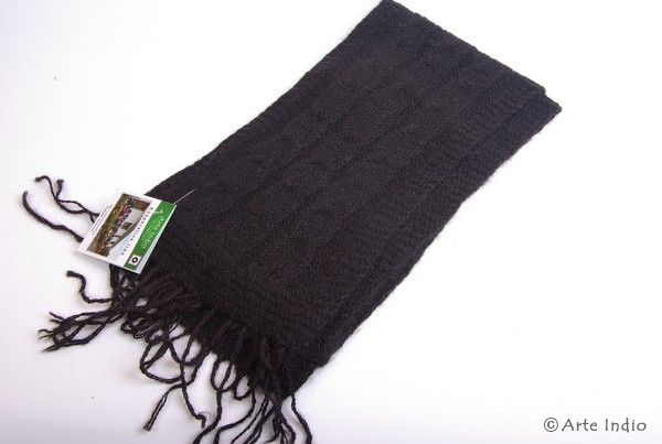 Knitted scarf, black