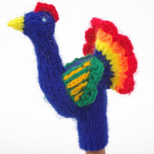 Finger puppet. Peacock
