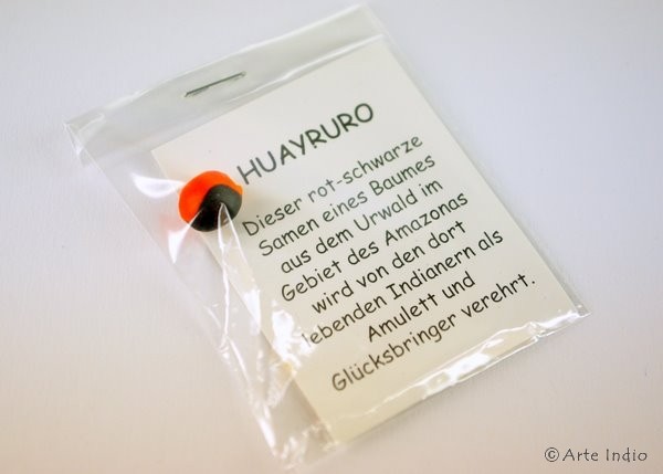 Huayruro seeds / undrilled with sticker