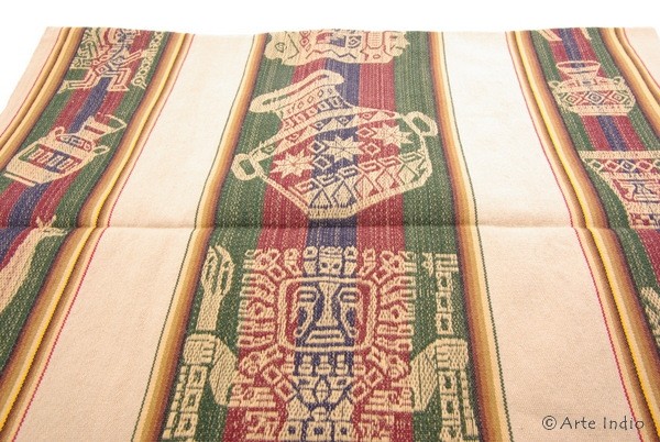 Machine-woven blanket from Bolivia