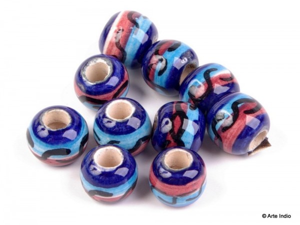 10 ceramic beads from Peru (small)