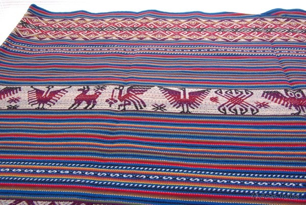 Machine-woven blanket from Bolivia