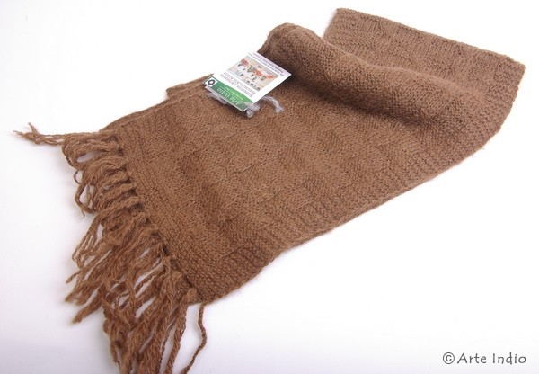 Knitted scarf, brown