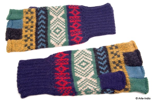 Fingerlose Handschuhe "medio dedo" 100 % Alpakawolle