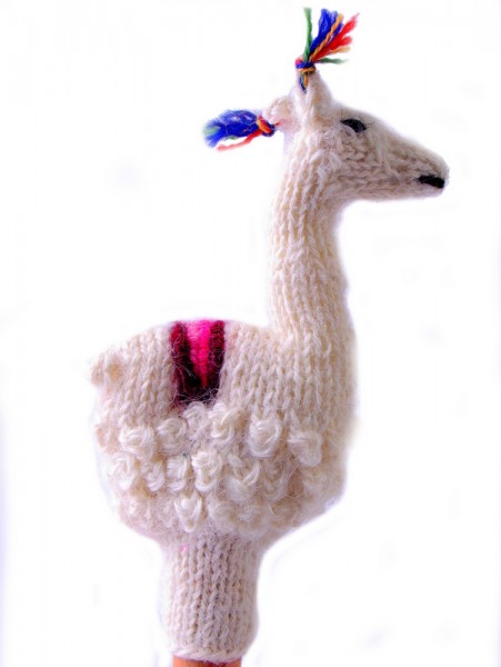 Finger puppet. 100% alpaca wool. Alpaca beige