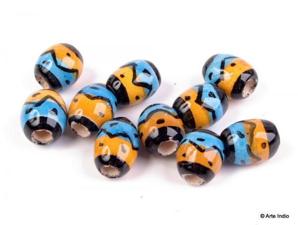 10 ceramic beads from Peru (small)