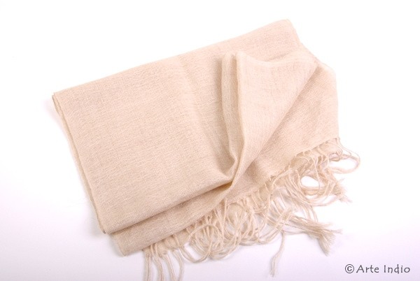 Schal / Tuch aus 50 % Baumwolle, 50 % alpaka Wolle. 180 cm