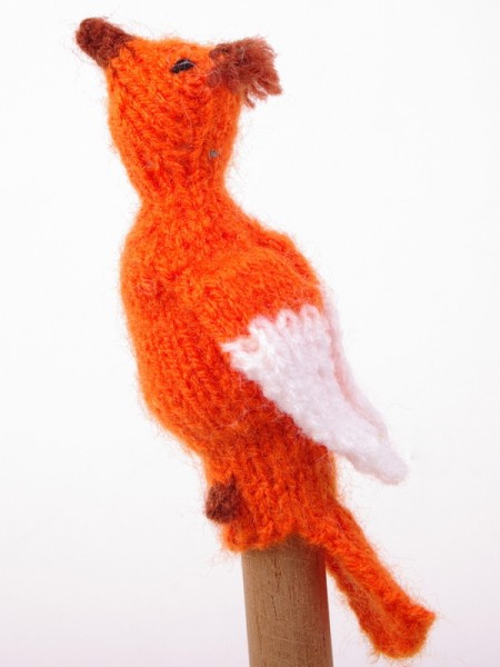 Finger puppet. Woodpecker orange