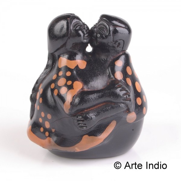 Chulucanas-Keramik der Kuss. ca. 10 cm