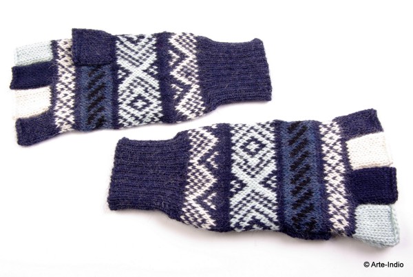 Fingerlose Handschuhe "medio dedo" 100 % Alpakawolle