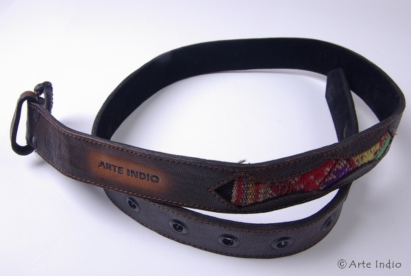 Leather belt with Manta