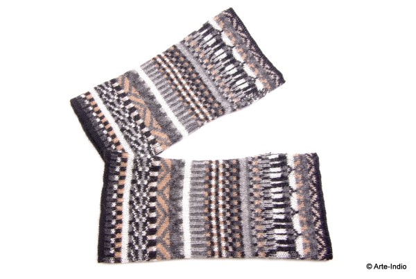 Hand-Stulpen Karo 100 % Alpakawolle