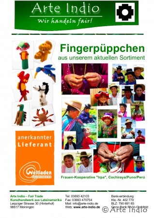 Arte Indio finger puppet catalog
