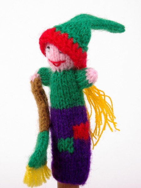 Finger puppet. Witch Brunhilde