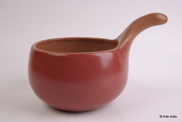 Incense burner made of clay. Chulucanas. Bowl with handle ca. Ø 13 x 9 cm