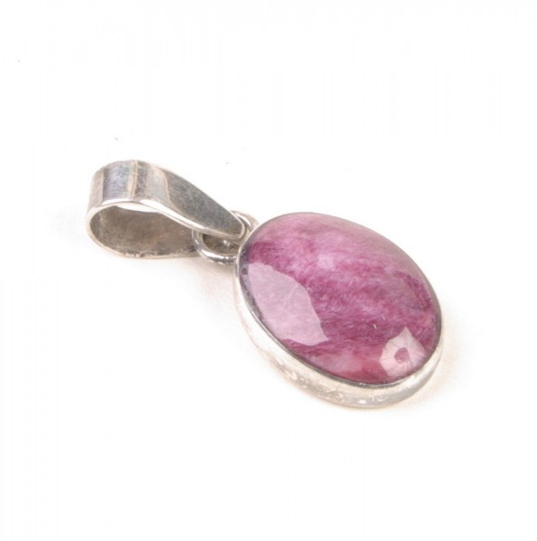 Silver pendant with spondyle (purple)