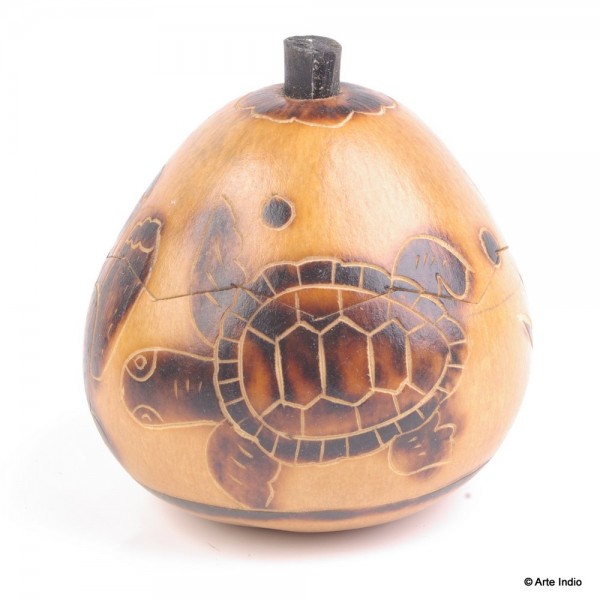 Carved Pumpkin Tin (Mate) from Peru