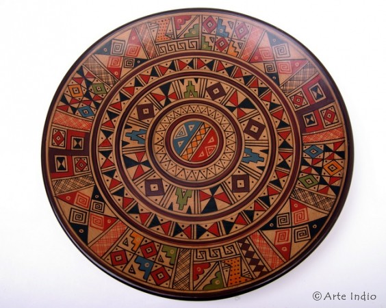 Hand-painted ceramic plate