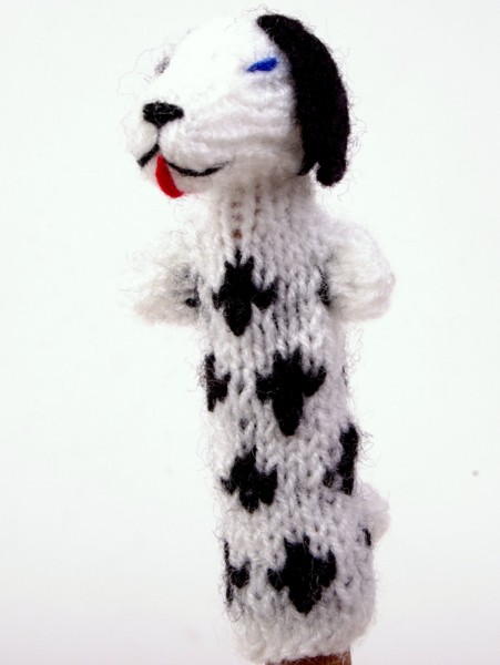 Finger puppet. Dog Dalmatian