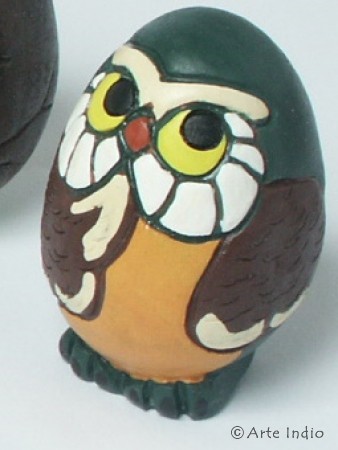 Ceramic egg, owl