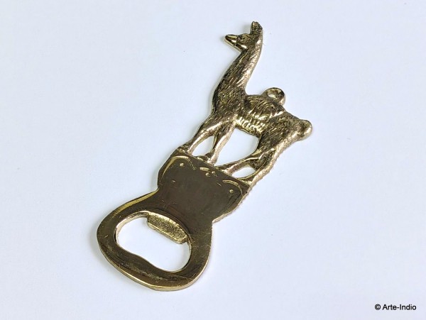 Flaschenöffner aus Messing Lama