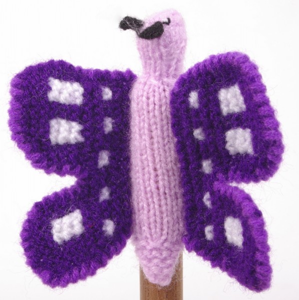 Finger puppet. Butterfly purple