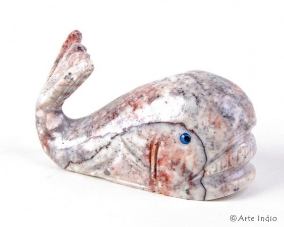 Steinfigur ca. 7 cm. Walfisch