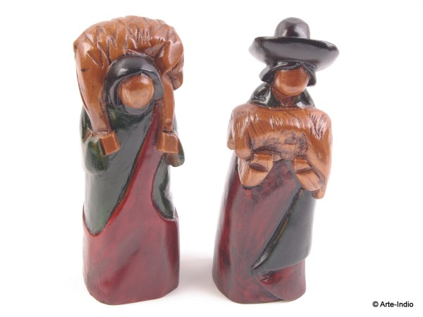 Zwei Holz Figuren ca. 16 cm, 2 Teile