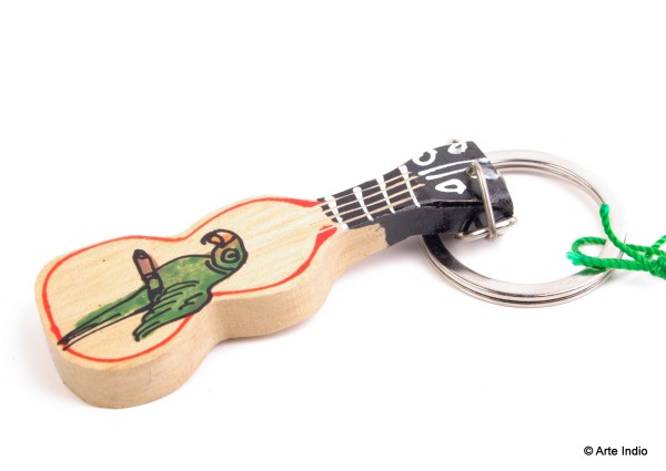 Keychain made of wood - guitar